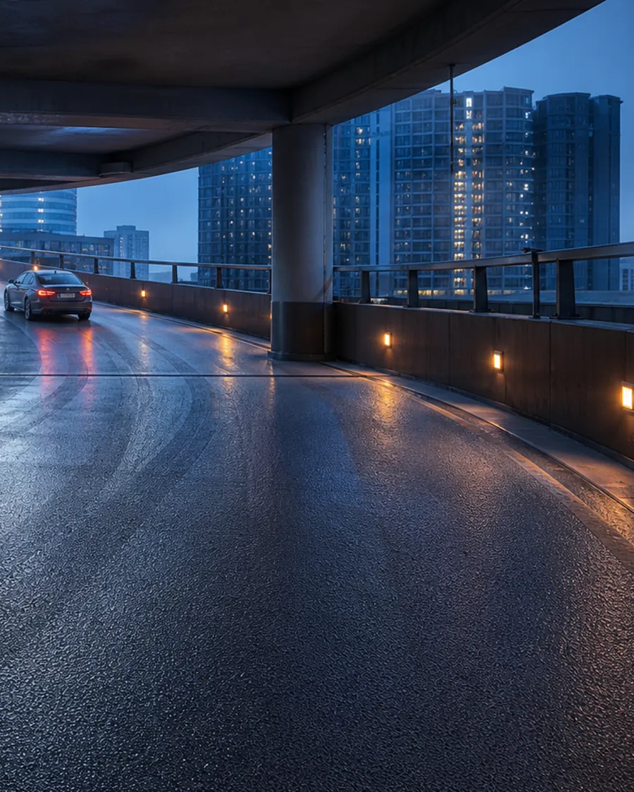 Car parks — Ramps, waterproofing & tyre wear